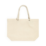 Saco de praia personalizado com alças de corda 220 g/m2 cor natural primeira vista