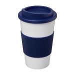 Copo de plástico com isolamento 350ml Takeaway, pega estilo Americano