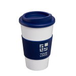 Copo de plástico com isolamento 350ml Takeaway, pega estilo Americano vista principal