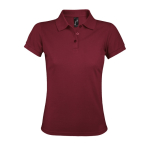 Polo para mulher, poliester e algodão resistente 200 g/m2 SOL'S Prime cor bordeaux oitava vista