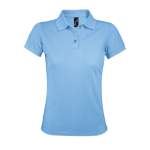 Polo para mulher, poliester e algodão resistente 200 g/m2 SOL'S Prime cor azul pastel