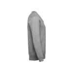 Camisola com decote em V em algodão e poliamida 220 g/m2 THC Milan cor cinzento mesclado terceira vista