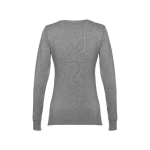 Camisola para mulher com decote em V em algodão 220 g/m2 THC Milan cor cinzento mesclado segunda vista