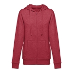 Sweatshirt para mulher em algodão e poliester 320 g/m2 THC Amsterdam cor vermelho mesclado