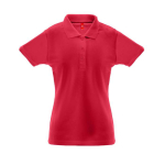 Polo publicitário para mulher, algodão e poliester 200 g/m2 THC Berlin cor vermelho primeira vista