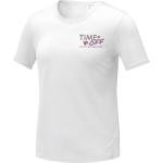 T-shirt técnica de malha poliester, mulher 105 g/m2 Elevate Essentials cor branco vista impressão serigrafia