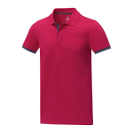 Polos personalizados, detalhes de cor, algodão 200 g/m2 Elevate Life cor vermelho