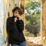 Casaco polar personalizado em plástico reciclado 280 g/m2 MKT Diston vista de ambiente