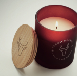 Velas com aroma a plantas e tampa de longa duração Candlelight Medium cor bordeaux