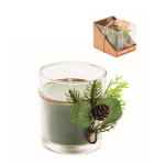 Porta-velas personalizado decorado tipo floresta vela incluída Forest cor verde vista principal
