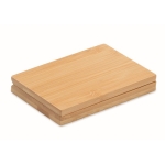 Conjunto de manicure com quatro utensílios em caixa de bambu Beauty cor madeira segunda vista