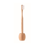 Escova de dentes com suporte de bambu para merchandising Stand cor madeira vista principal