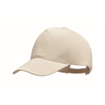 Boné de basebol de algodão orgânico com ajuste de fivela Eco Cap cor bege