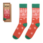 Meias de Natal em caixa-oferta, tamanho grande 4346 Joyful cor vermelho vista principal