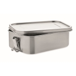 Lancheira com grande logotipo de aço com separador 1,2L Inox Space cor prateado segunda vista