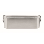Lancheira com grande logotipo de aço com separador 1,2L Inox Space cor prateado sétima vista