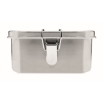 Lancheira com grande logotipo de aço com separador 1,2L Inox Space cor prateado oitava vista