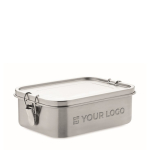 Lancheira com grande logotipo de aço com separador 1,2L Inox Space vista principal