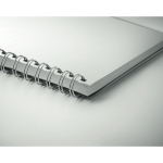 Cadernos para publicidade reciclados, folhas A5 pautadas Colors rPET cor branco