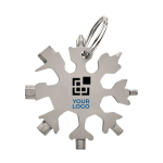 Ferramenta multifunções em forma de floco de neve Snowflake cor titânio vista principal
