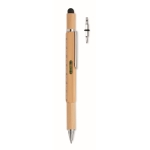 Caneta publicitária multifunções para bricolage Multifunction Tool cor madeira