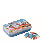 Puzzle de Natal de 60 peças para crianças em caixa metálica Box cor multicolor vista principal