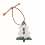 Enfeite de árvore de Natal feito de papel de sementes SeedGrow cor branco vista principal