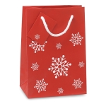 Saco pequeno com flocos de neve para oferecer Snowflake Small cor vermelho