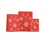 Saco pequeno com flocos de neve para oferecer Snowflake Small cor vermelho segunda vista conjunto