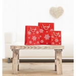 Saco pequeno com flocos de neve para oferecer Snowflake Small cor vermelho vista conjunto principal
