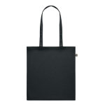 Saco de algodão reciclado colorido 140 g/m2 Recycled Cotton Colors cor preto sexta vista