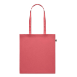 Saco de algodão reciclado colorido 140 g/m2 Recycled Cotton Colors cor vermelho sexta vista