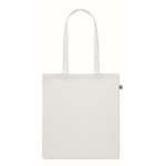 Saco de algodão reciclado colorido 140 g/m2 Recycled Cotton Colors cor branco