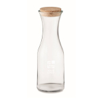 Garrafa grande de vidro com tampa de cortiça 1L Crystal Corkcap cor transparente vista principal