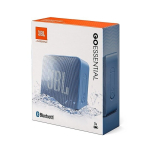 Altifalante com logo muito compacto à prova d'água IPX7 JBL Go Essential cor azul