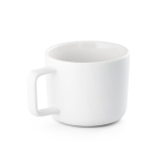 Caneca de cerâmica com tampa de bambu de 230ml Small Cover cor branco terceira vista