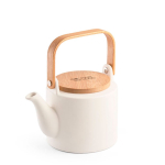 Chaleira de cerâmica com tampa e asa de bambu 700ml Home vista principal