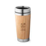 Canecas térmicas personalizadas de aço e bambu 500ml Bamboo vista principal