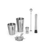 Set de cocktail de aço com coqueteleira de 750ml Sommelier cor prateado quarta vista