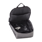 Mochila antirroubo com costas e alças acolchoadas para PC de 15'' cor cinzento quarta vista