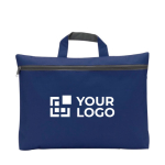 Bolsa para documentos barata em non-woven 80 g/m2 Budget cor azul-escuro vista principal