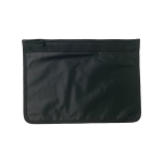 Porta-documentos A4 de nylon 70D com fecho de correr Nylon cor preto primeira vista