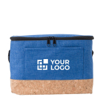 Saco térmico com detalhe em cortiça para 12 latas Exclusive cor azul vista principal