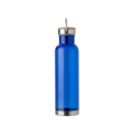 Bidões personalizados de tritan com tampa de bambu e pega 800ml Clip cor azul real segunda vista