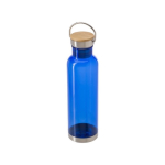 Bidões personalizados de tritan com tampa de bambu e pega 800ml Clip cor azul real terceira vista