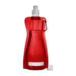Garrafas de água publicitárias dobráveis baratas 420ml Rebel cor vermelho primeira vista
