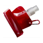 Garrafas de água publicitárias dobráveis baratas 420ml Rebel cor vermelho segunda vista