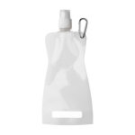 Garrafas de água publicitárias dobráveis baratas 420ml Rebel cor branco primeira vista