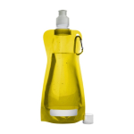 Garrafas de água publicitárias dobráveis baratas 420ml Rebel cor amarelo primeira vista