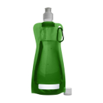 Garrafas de água publicitárias dobráveis baratas 420ml Rebel cor verde primeira vista